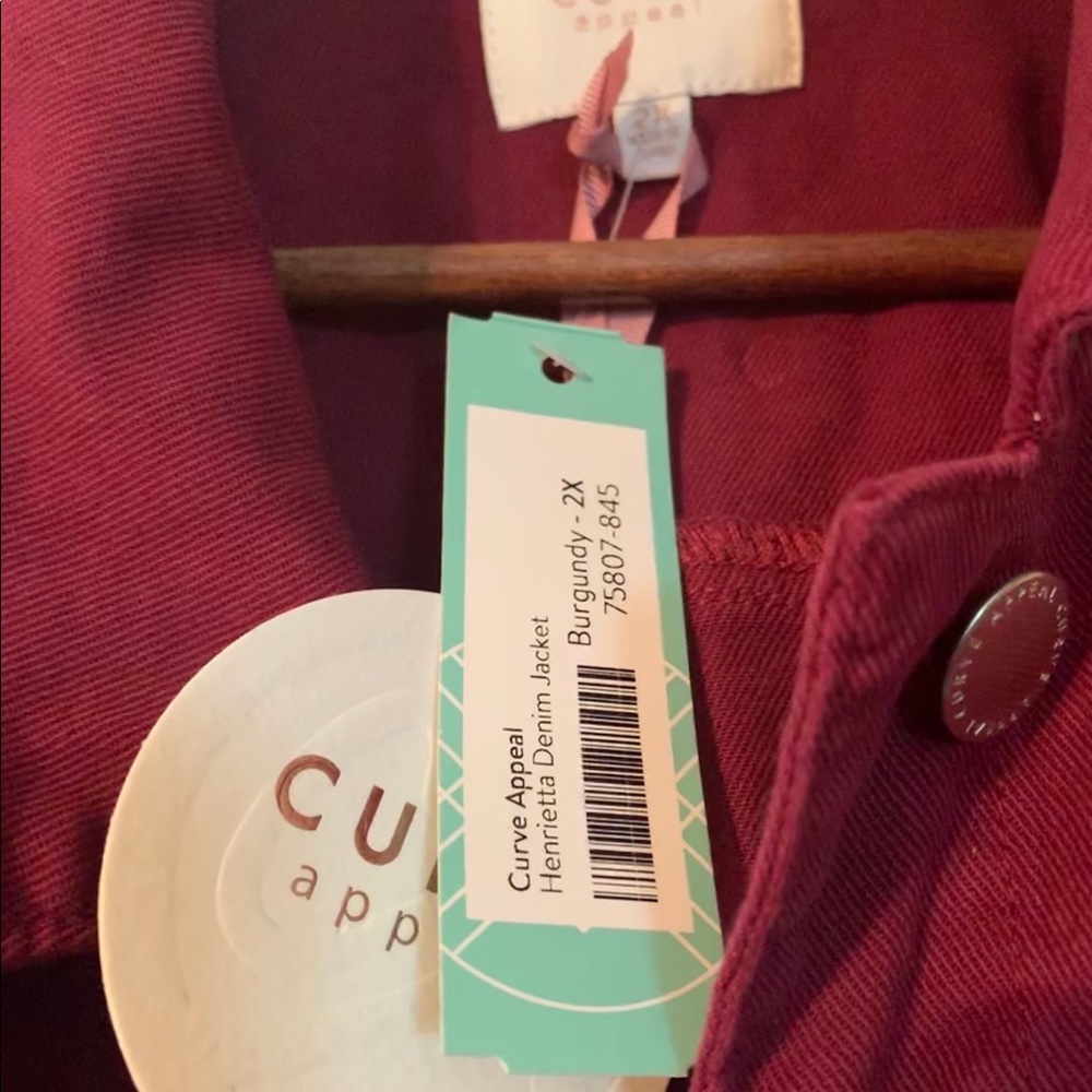 NWT- Raspberry Denim Jacket - Picture 2 of 2